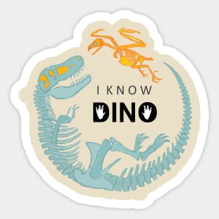 I Know Dino T-shirt Sticker